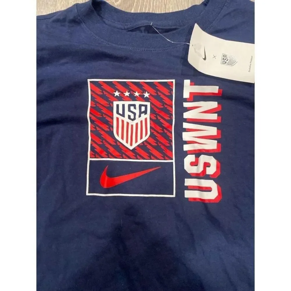Nike Kids USWNT Core SS Tee Navy Blue US Soccer T-Shirt‎ B11377 Large